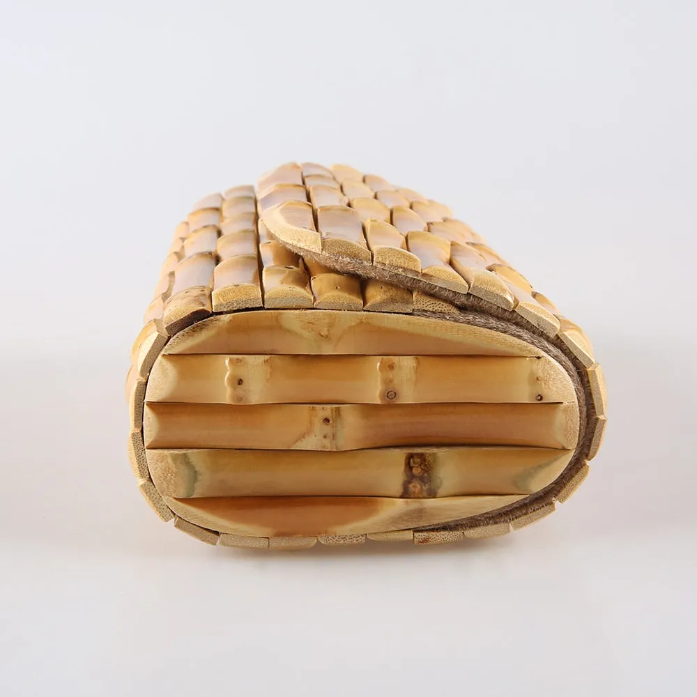 TEEK - Hard Wood Bamboo Root Clutch Purse