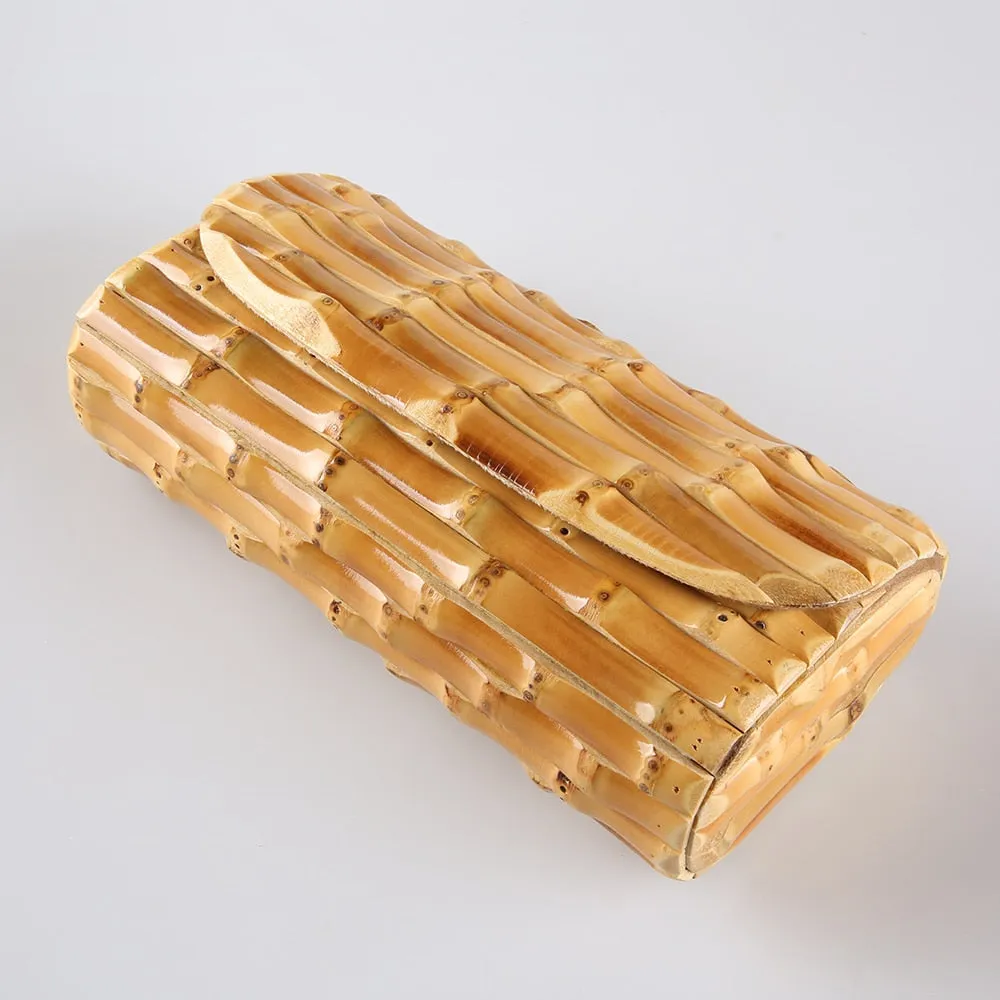 TEEK - Hard Wood Bamboo Root Clutch Purse