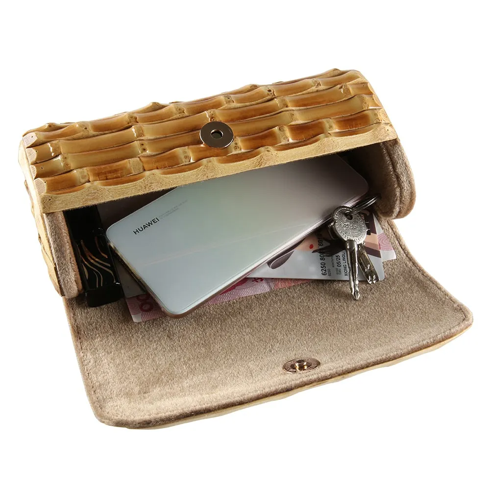 TEEK - Hard Wood Bamboo Root Clutch Purse