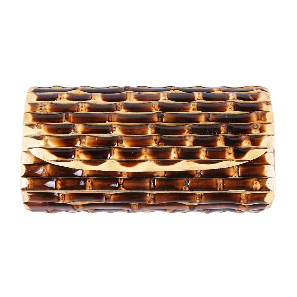 TEEK - Hard Wood Bamboo Root Clutch Purse