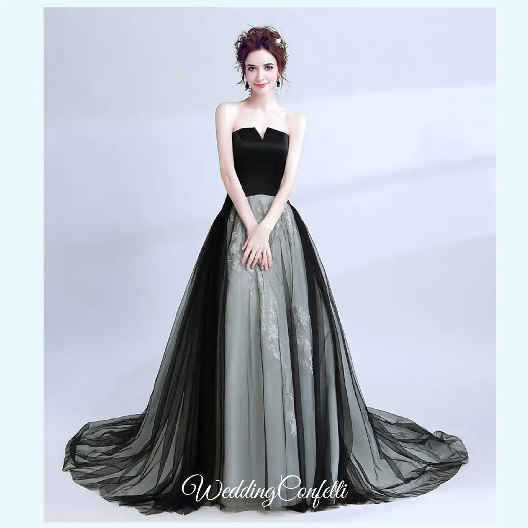 The Galina Ombre Black Tube Gown