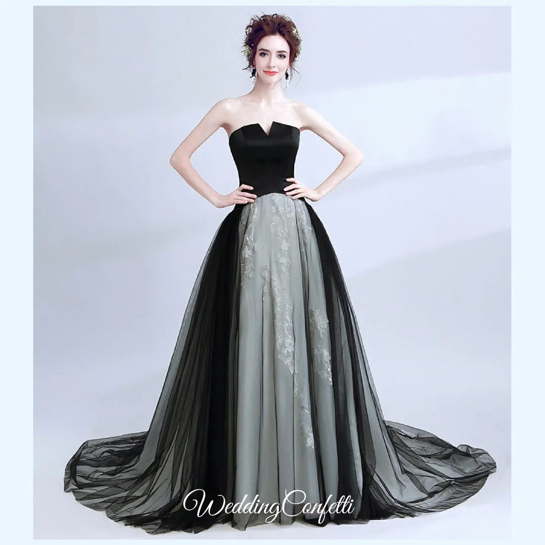 The Galina Ombre Black Tube Gown