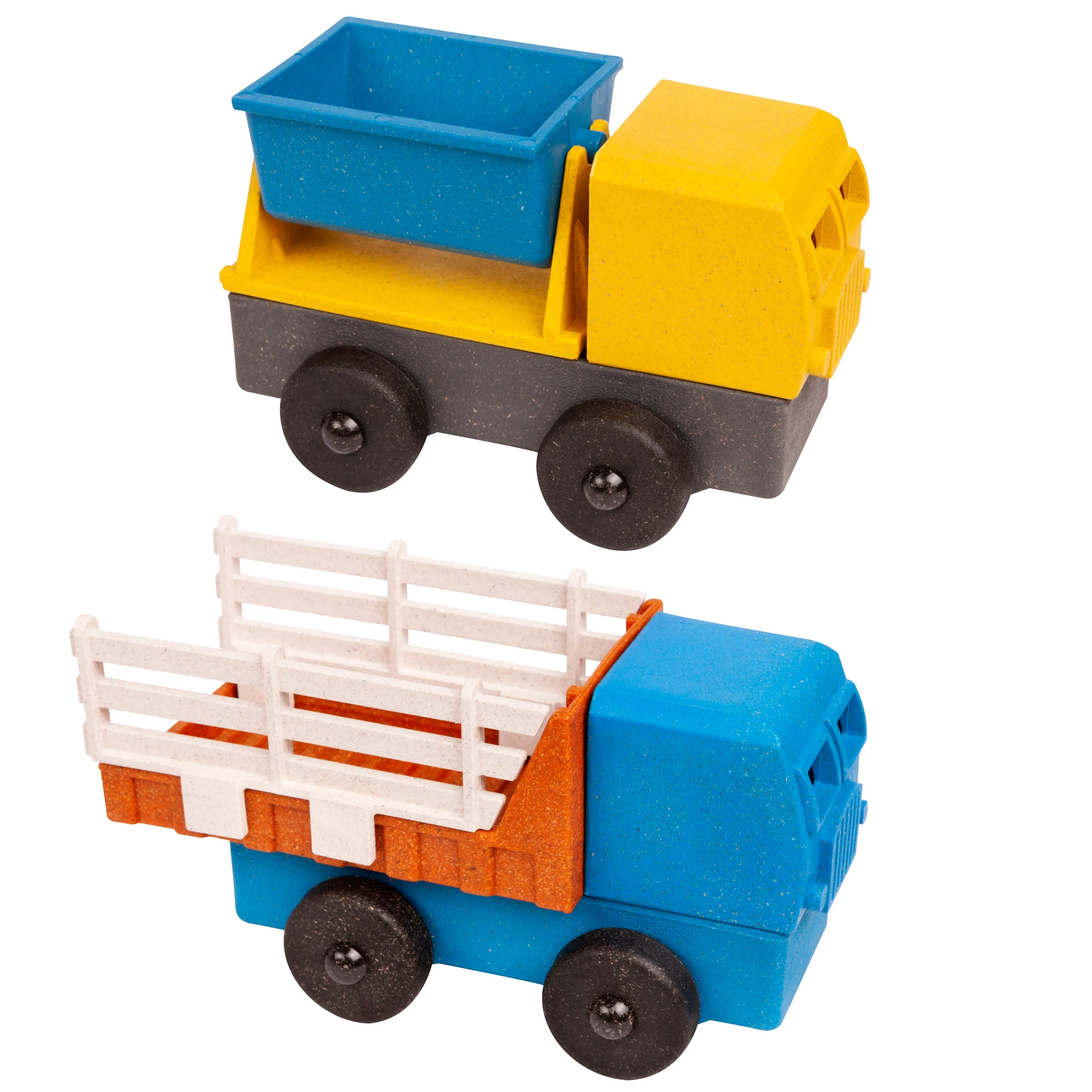 Toy Truck Play Set - 2 Pack of Stake & Tipper Truck Toys