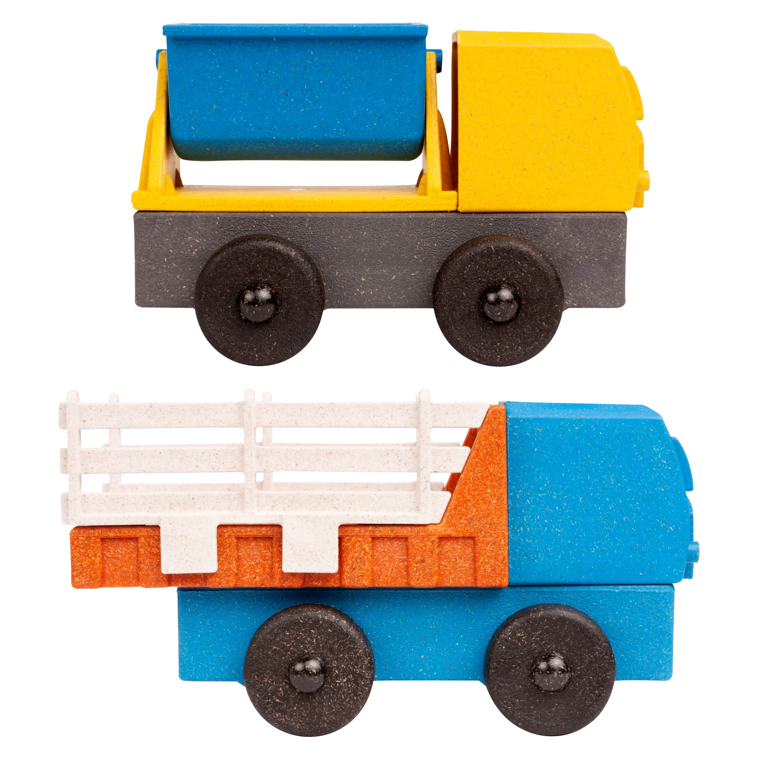 Toy Truck Play Set - 2 Pack of Stake & Tipper Truck Toys