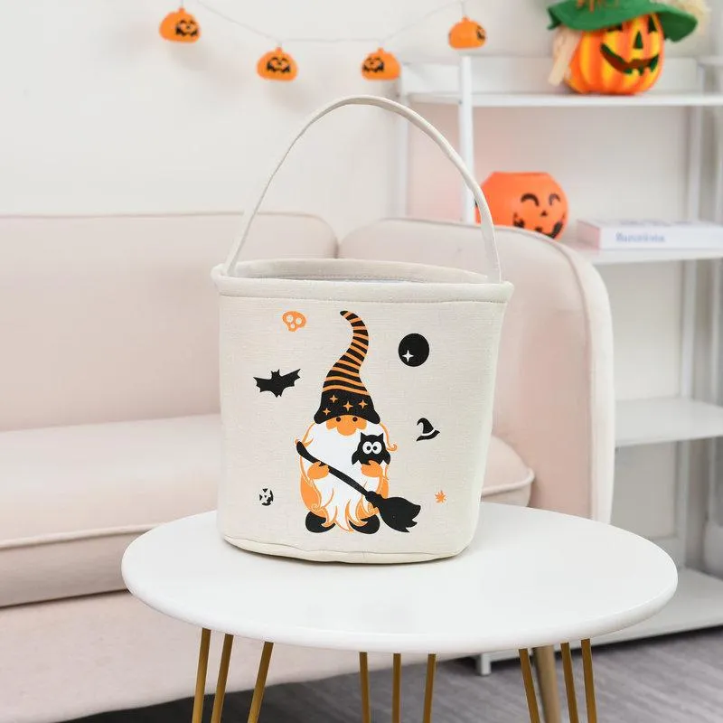 Trick or Treat Bucket Halloween Basket Monogram Trick or Treat Halloween Bag