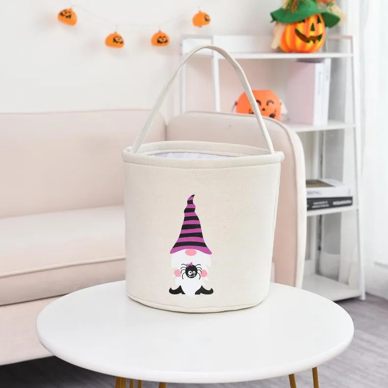 Trick or Treat Bucket Halloween Basket Monogram Trick or Treat Halloween Bag