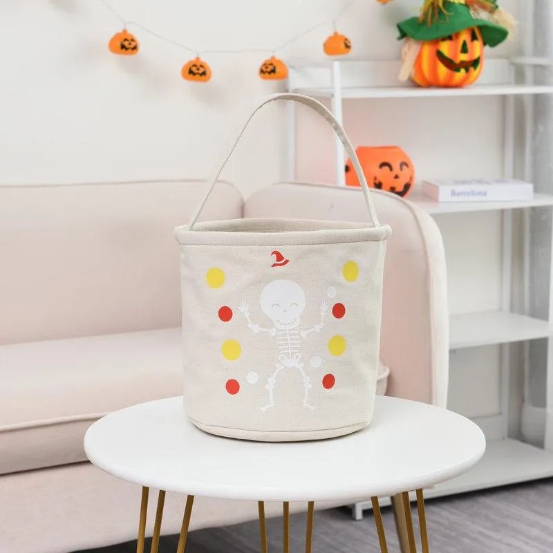 Trick or Treat Bucket Halloween Basket Monogram Trick or Treat Halloween Bag