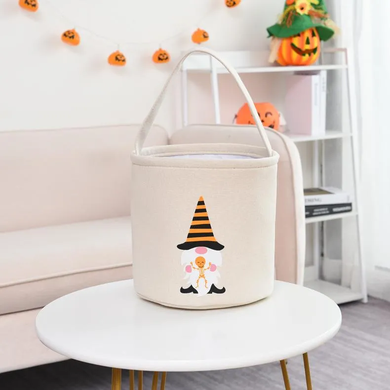 Trick or Treat Bucket Halloween Basket Monogram Trick or Treat Halloween Bag