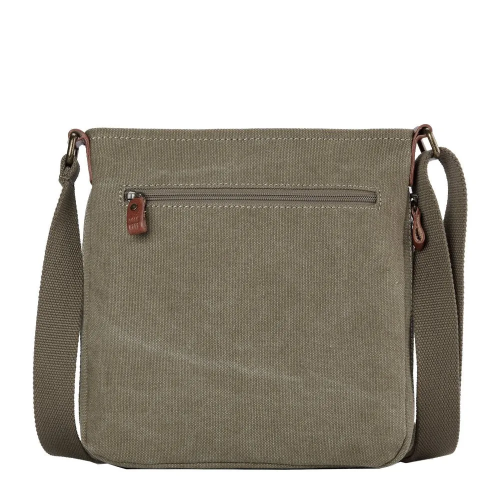 Troop London Classic Small Zip Top Shoulder Bag - Khaki