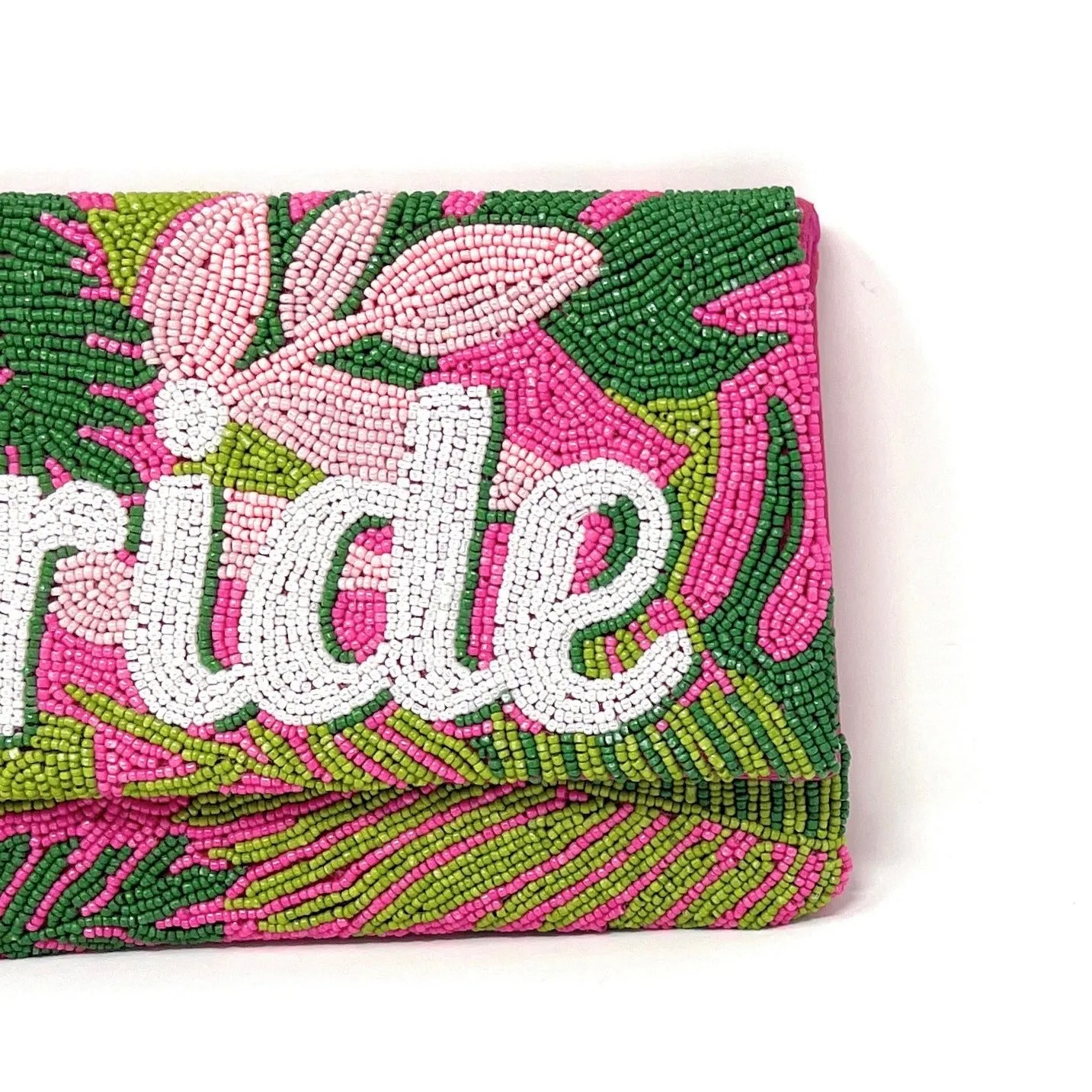 Tropical Bride Beaded Clutch Purse