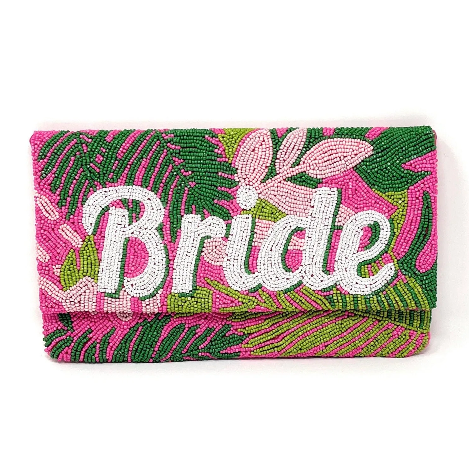 Tropical Bride Beaded Clutch Purse