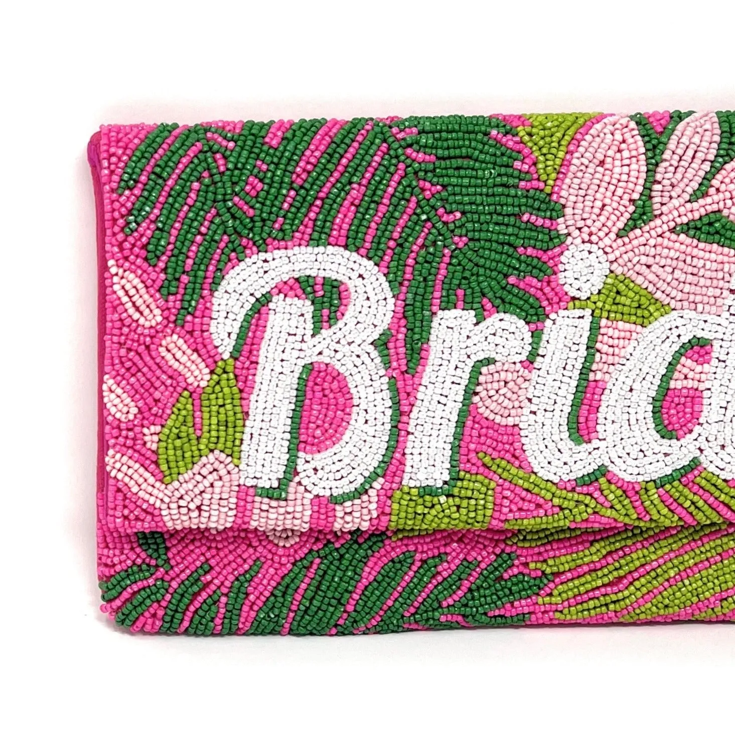 Tropical Bride Beaded Clutch Purse