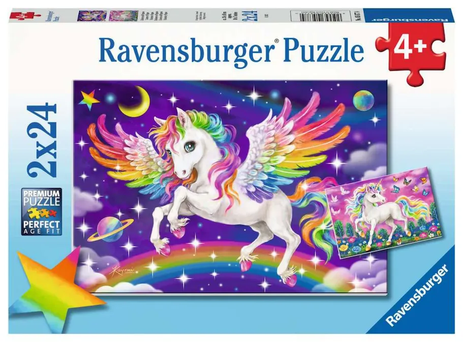 Unicorns & Pegasus 2x24 pc Puzzle