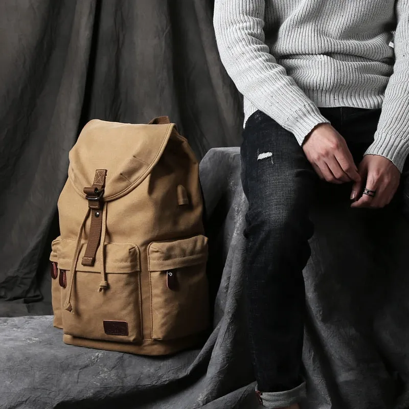 Unisex Canvas Vintage Casual Laptop Backpack