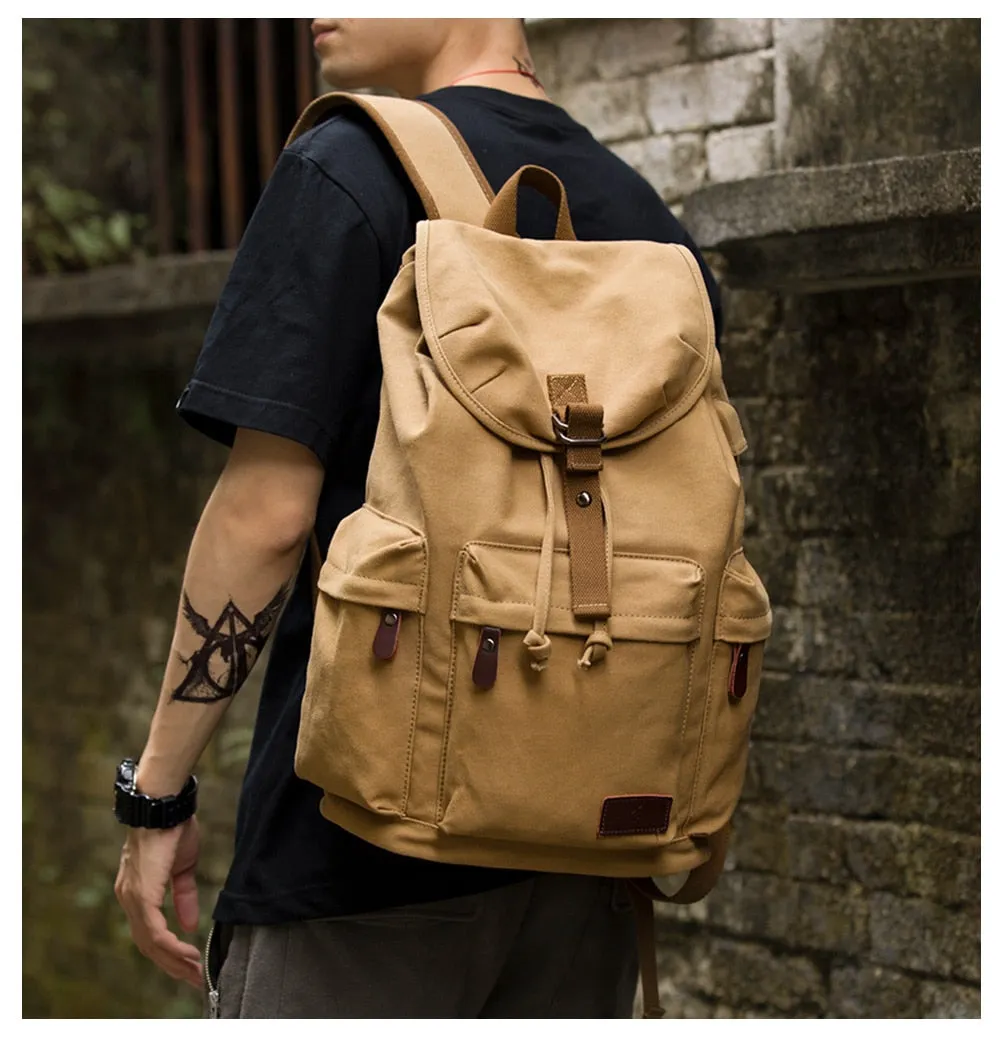 Unisex Canvas Vintage Casual Laptop Backpack