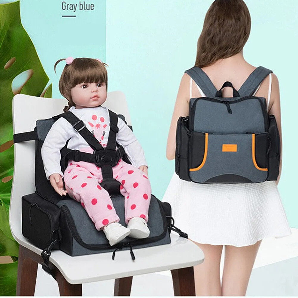 US 2-in-1 Waterproof Travel Backpack Folding Dining Chair Baby Diaper Mommy Bag