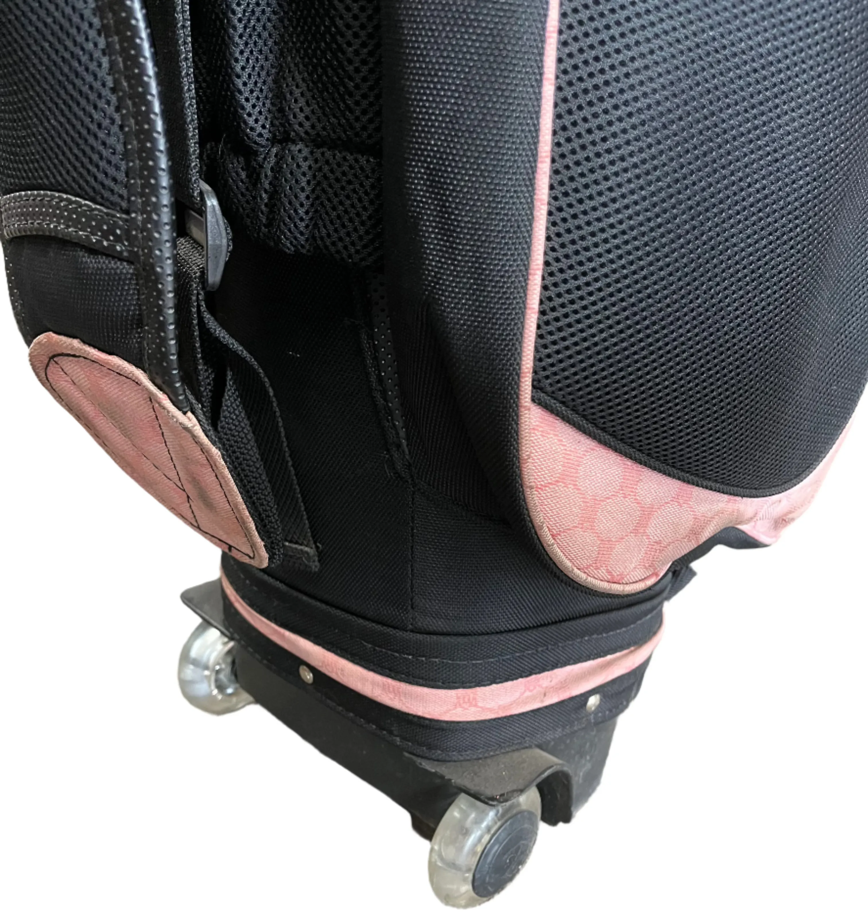 Used Wilson Staff Black/Pink Rolling Golf Bag