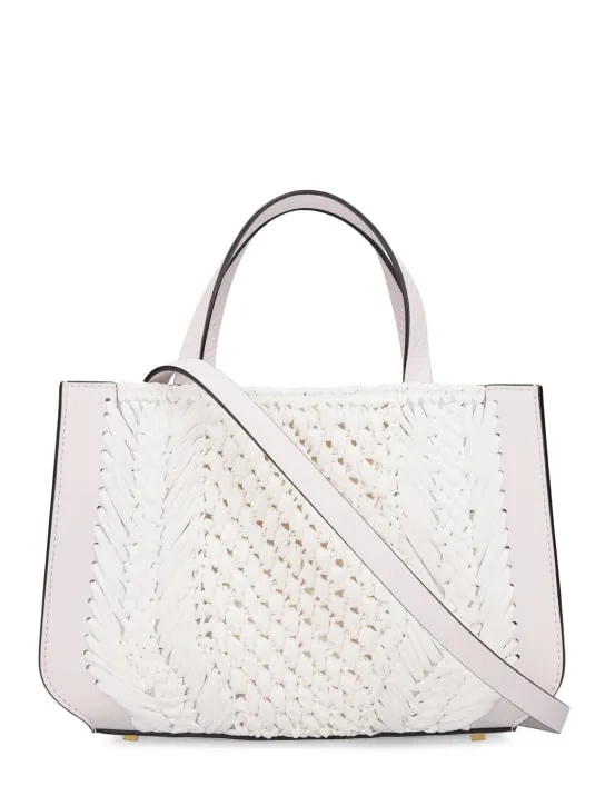 Valentino Garavani   Vlogo Signature crochet raffia tote bag 