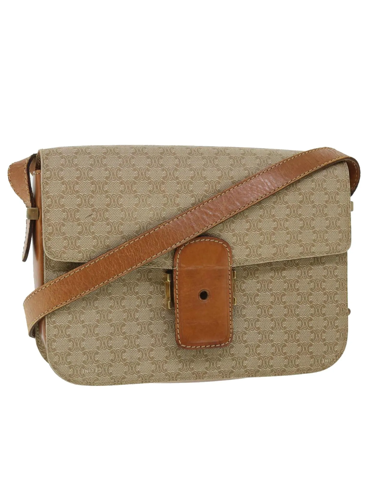 Vintage Macadam Canvas Shoulder Bag