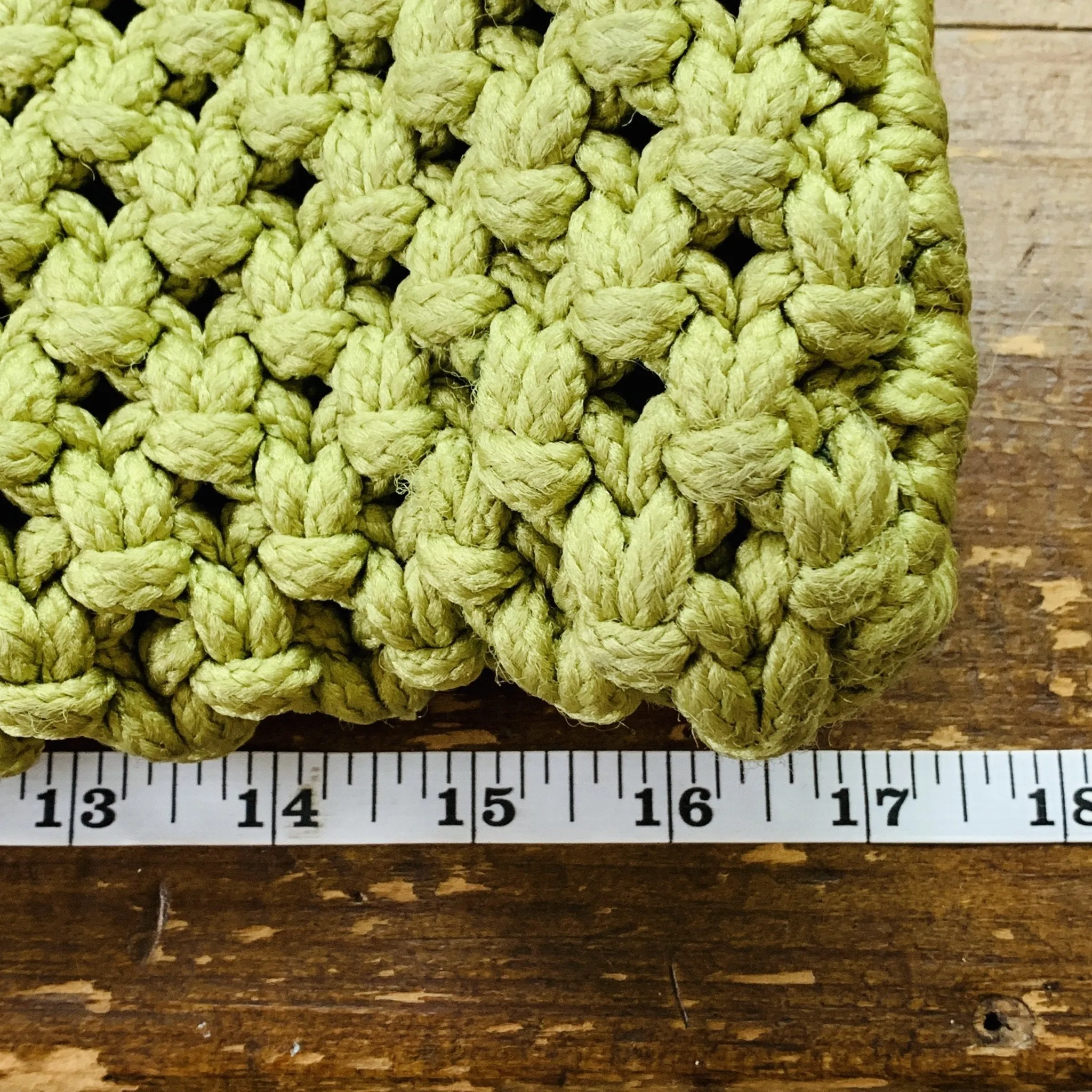 Vintage Olive Green Macrame Bag with Wooden Handles. Perfect Summer Purse.