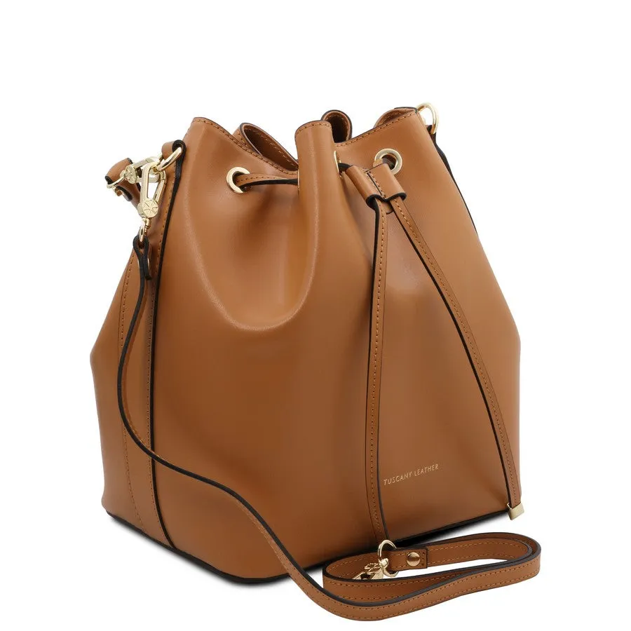 Vittoria Leather Bucket Bag