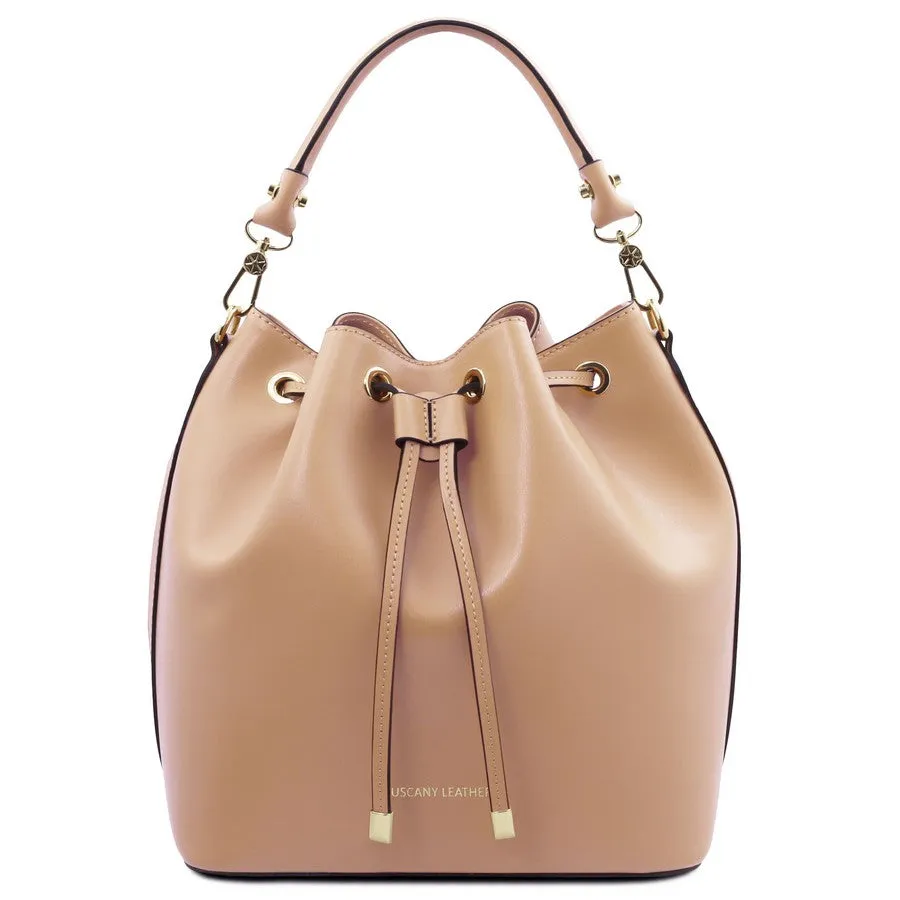 Vittoria Leather Bucket Bag