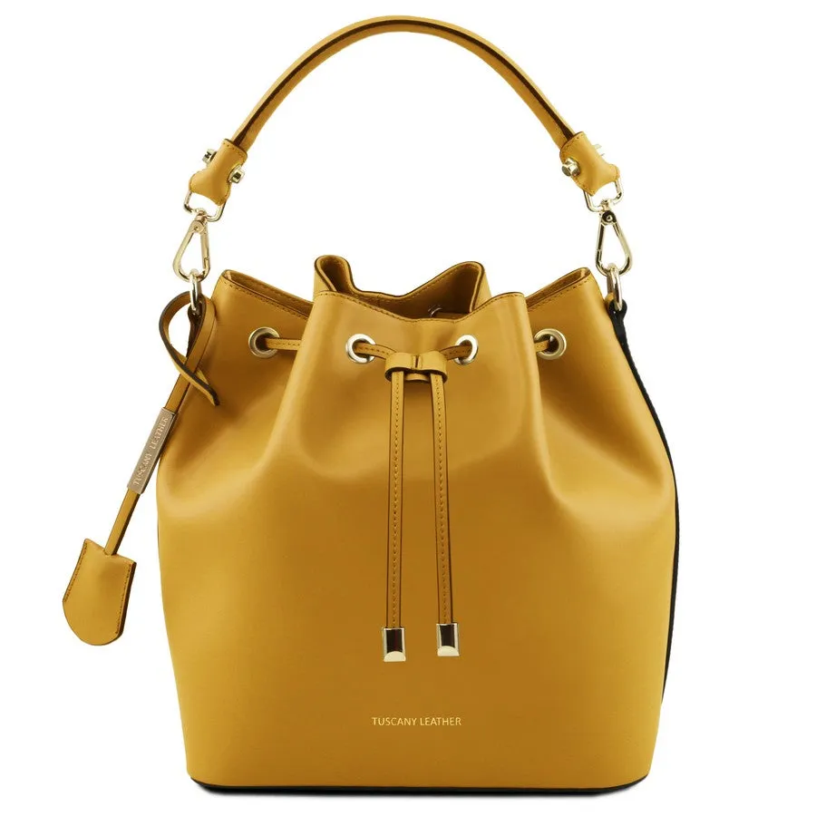 Vittoria Leather Bucket Bag