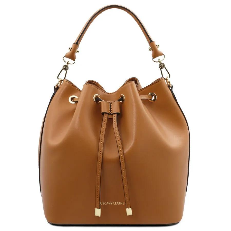 Vittoria Leather Bucket Bag