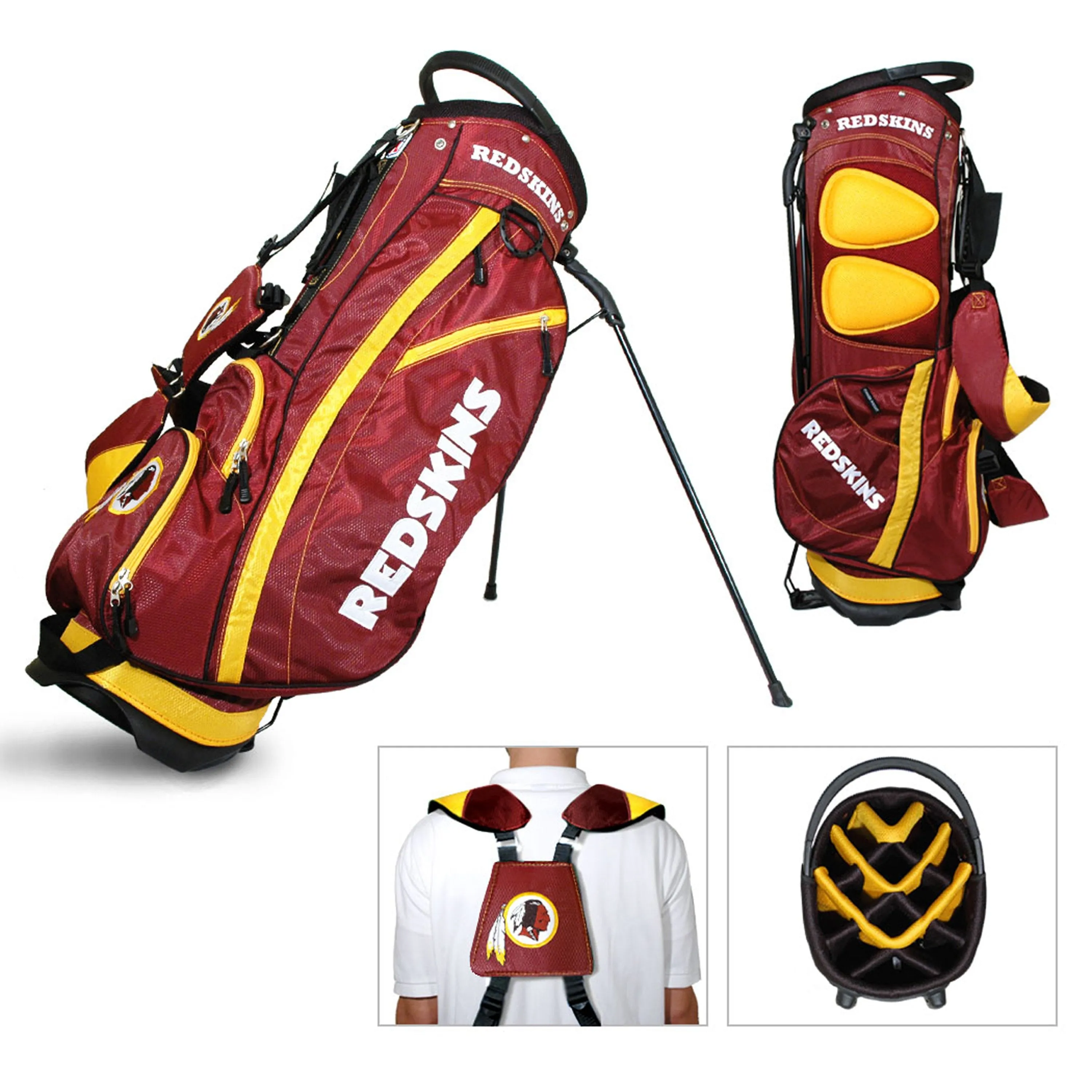 Washington Redskins Team Golf Fairway Lightweight 14-Way Top Golf Club Stand Bag