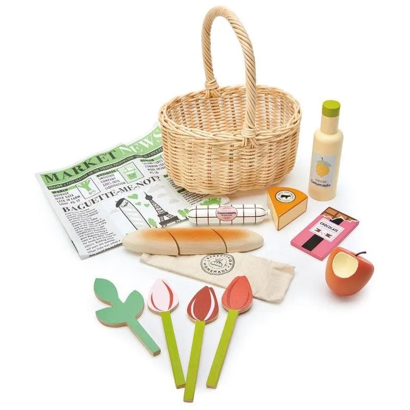 Wicker Shopping Basket Set