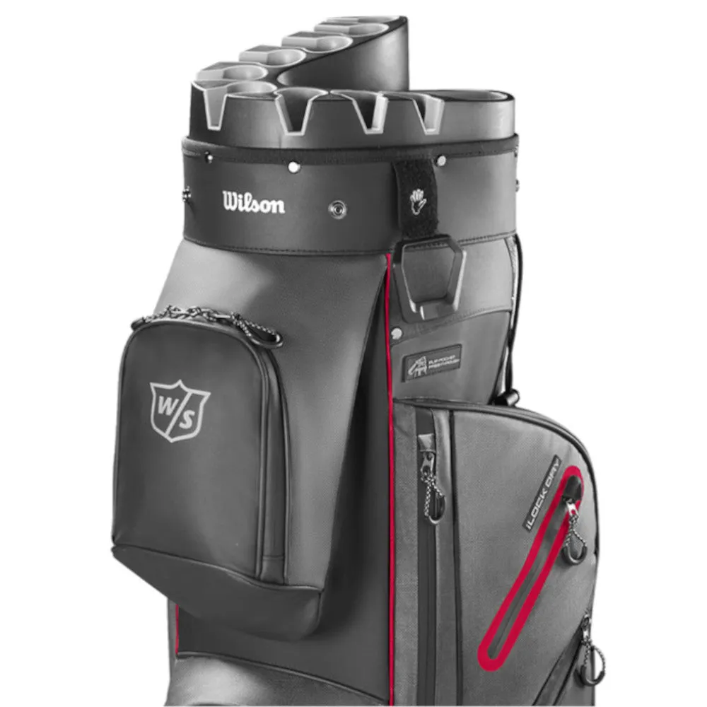 Wilson I-Lock Dry Cart Bag - Black/Red