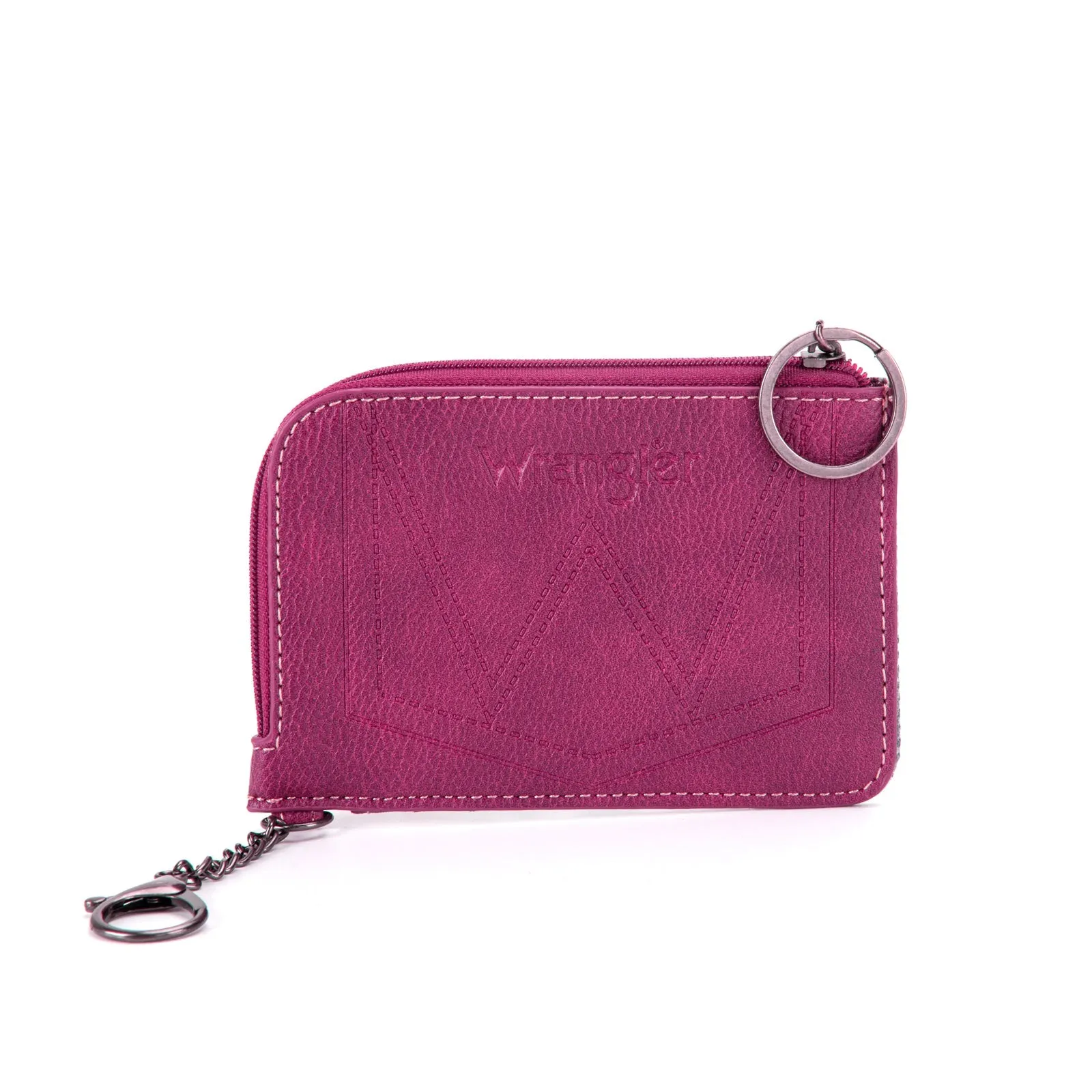 Wrangler Southwestern Art Print Mini Zip Card Case Hot Pink