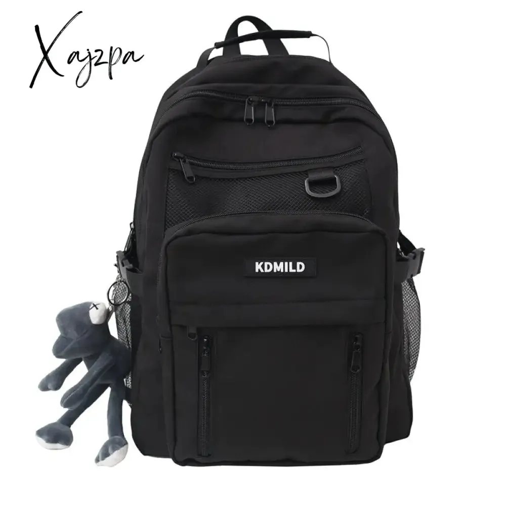 Xajzpa - Nylon Male Female Waterproof Purple College Backpack Men Women Laptop Bag Cool Boy Girl Travel Bags Fashion Lady Backpack Trendy