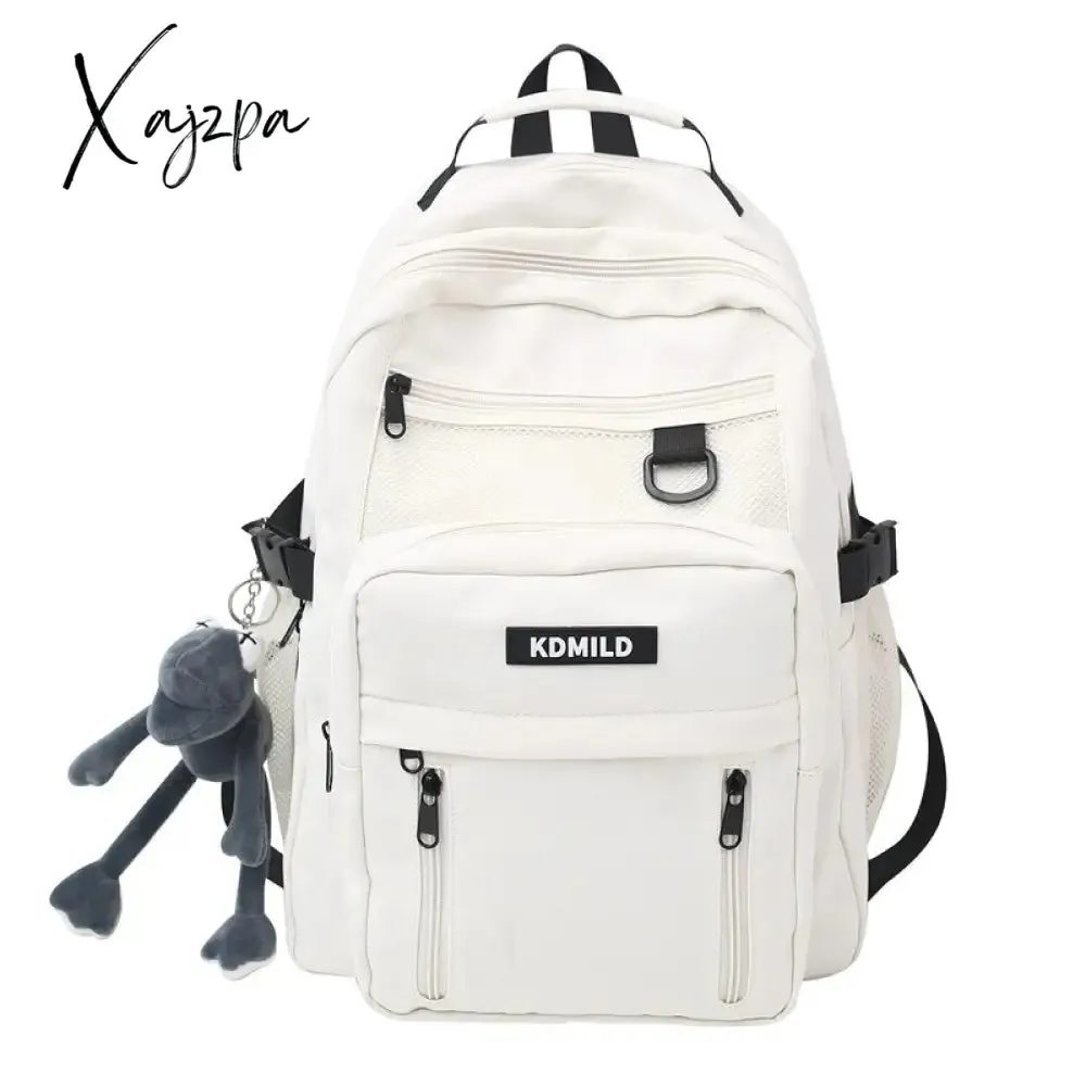 Xajzpa - Nylon Male Female Waterproof Purple College Backpack Men Women Laptop Bag Cool Boy Girl Travel Bags Fashion Lady Backpack Trendy