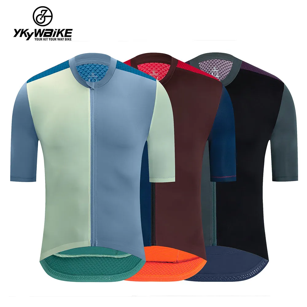 YKYW 2024 Men's New Cycling Jersey Moisture Wicking Quick Dry Multiple Color Combinations Colorblocking